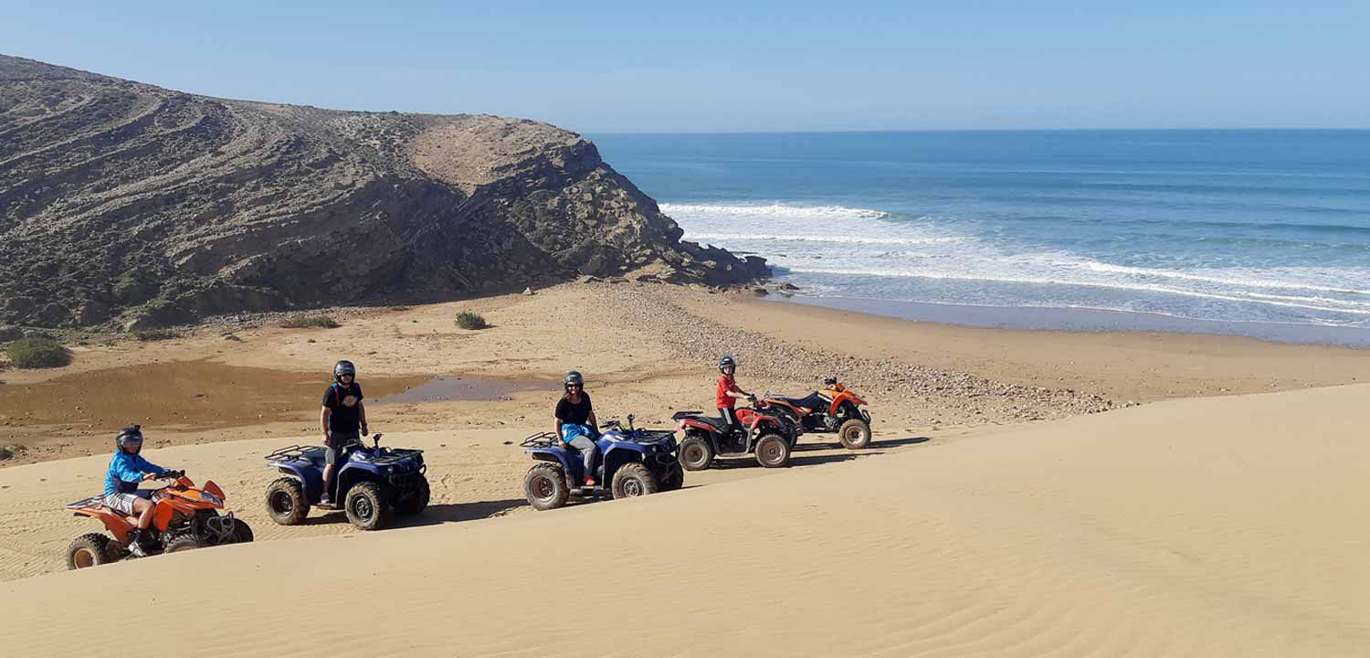 Quad en la playa de Esauira